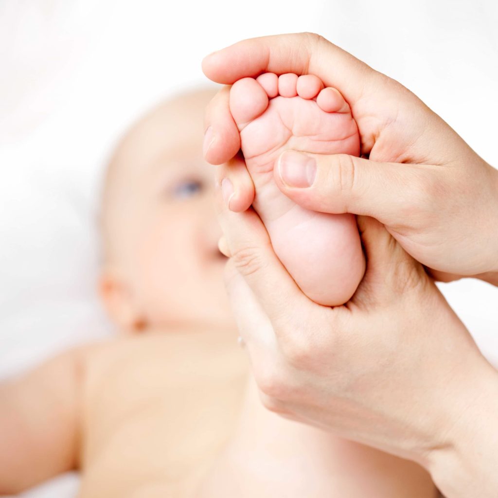 Test av reflex på spädbarn